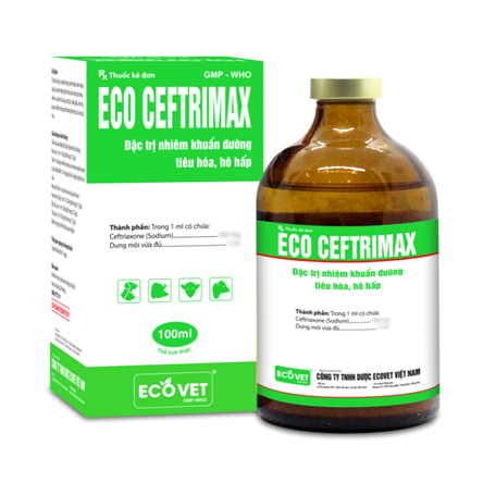 ECO - CEFTRIMAX - Đặc trị nhiễm trùng hô hấp, tiêu hóa.