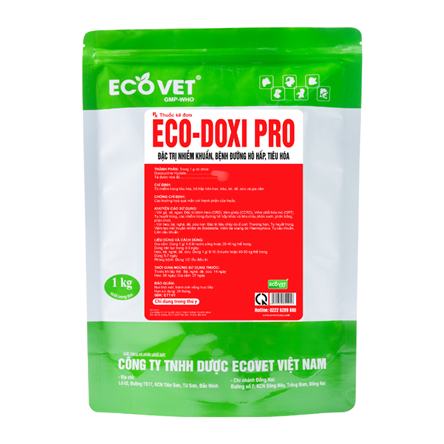 ECO - DOXI PRO - Đặc trị nhiễm khuẩn bệnh hô hấp, tiêu hóa.