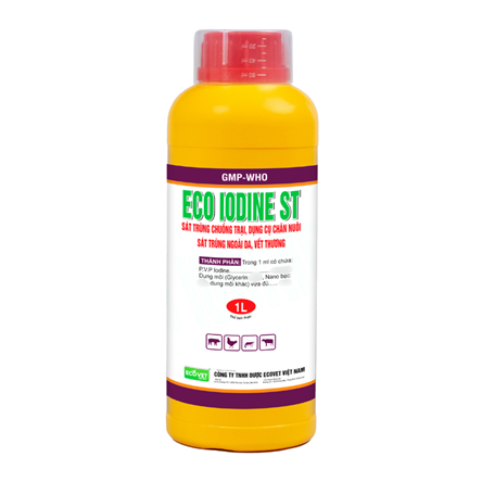 ECO IODINE ST - Sát trùng chuồng trại, dụng cụ chăn nuôi sát trùng ngoài da, vết thương.