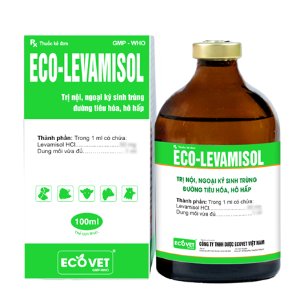 ECO LEVAMISOL - Trị nội, ngoại kí sinh trùng đường tiêu hóa, hô hấp.