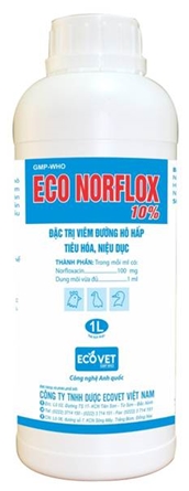 ECO NORFLOX 10% - Đặc trị viêm đường hô hấp, tiêu hóa, niệu dục