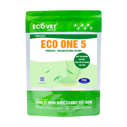 ECO ONE 5 - Probiotics bổ sung thức ăn cho tôm - Siêu men bổ sung tảo biển - Lớn nhanh, nở ruột, tăng sức đề kháng.