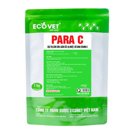 ECO - PARA C - Đặc trị cảm cúm, hạ sốt, hạ nhiệt, bổ sung vitamin C.