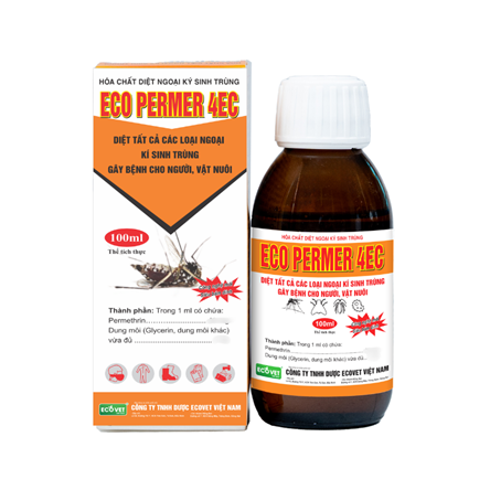 ECO PERMER 4EC - Diệt tất cả các loại ngoại kí sinh trùng nấm gây bệnh cho vật nuôi.