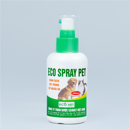 Eco Spray Pet - Xịt trị ghẻ, ve rận, bọ chét trên chó.