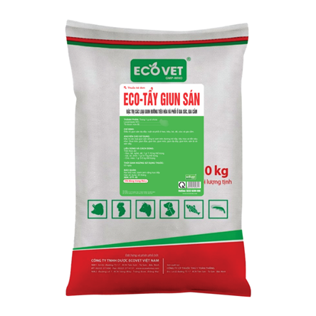 ECO-TẨY GIUN SÁN - ĐẶC TRỊ CÁC LOẠI GIUN ĐƯỜNG TIÊU HÓA VÀ PHỔI Ở GIA SÚC, GIA CẦM