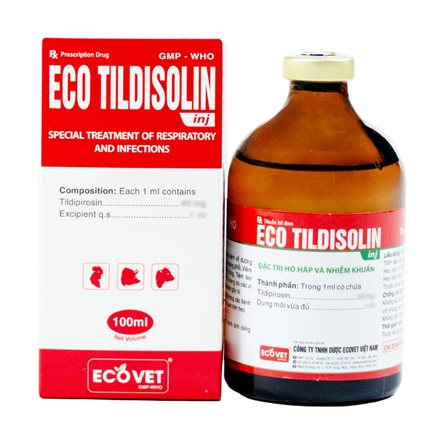 ECO TILDISOLIN - Đặc trị bệnh đường hô hấp trên heo
