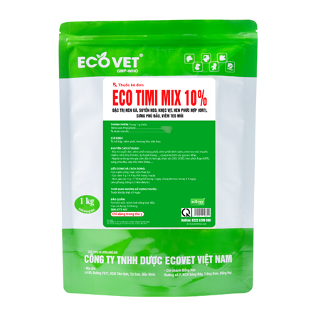 ECO - TIMI MIX 10% - Đặc trị các bệnh đường hô hấp.