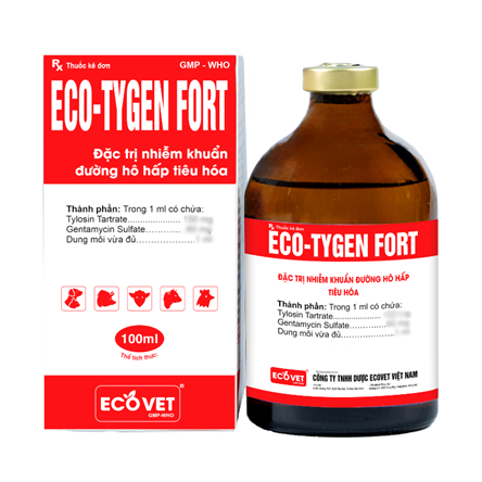 ECO TYGEN FORT - Đặc trị nhiễm khuẩn đường hô hấp, tiêu hóa.