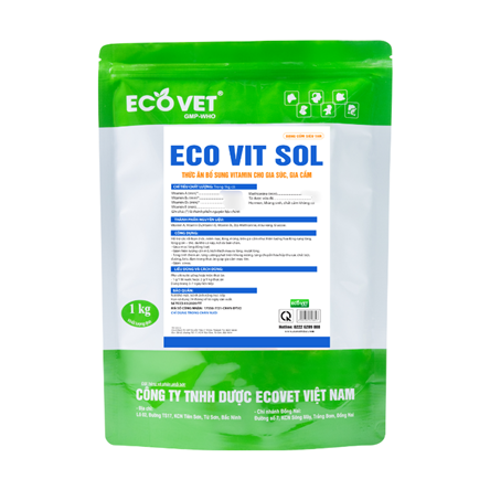 ECO - VIT SOL (Dạng cốm) - Đẹp mã, vàng da, tăng hấp thụ chuyển hóa thức ăn.