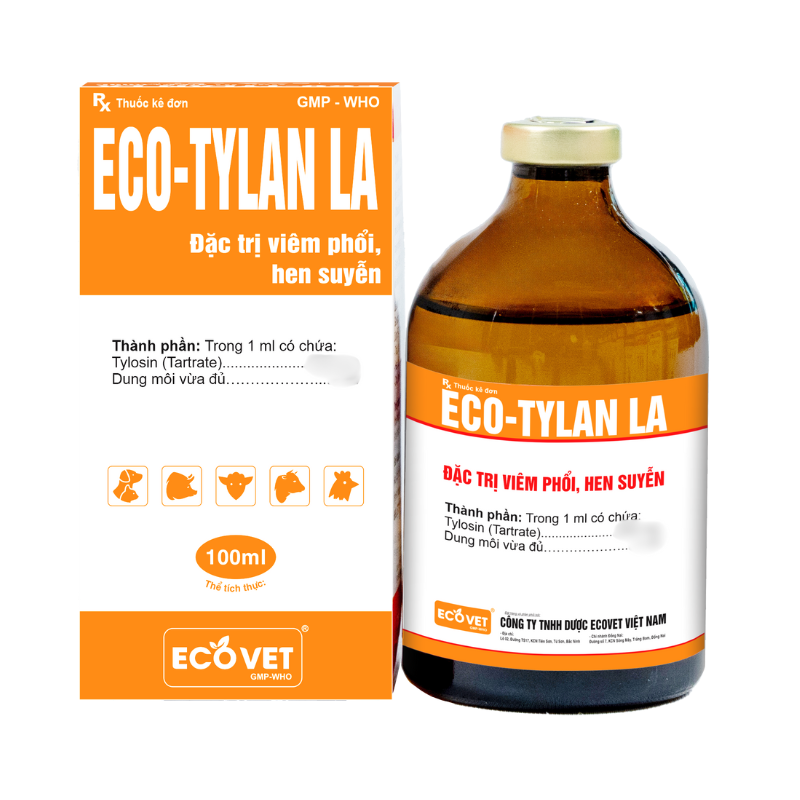 ECO TYLAN LA - Đặc trị viêm phổi, hen suyễn.
